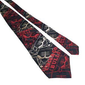 Vintage Ralph Marlin RM Sport Chicago Bulls Sports Basketball Fan Silk Tie Gift